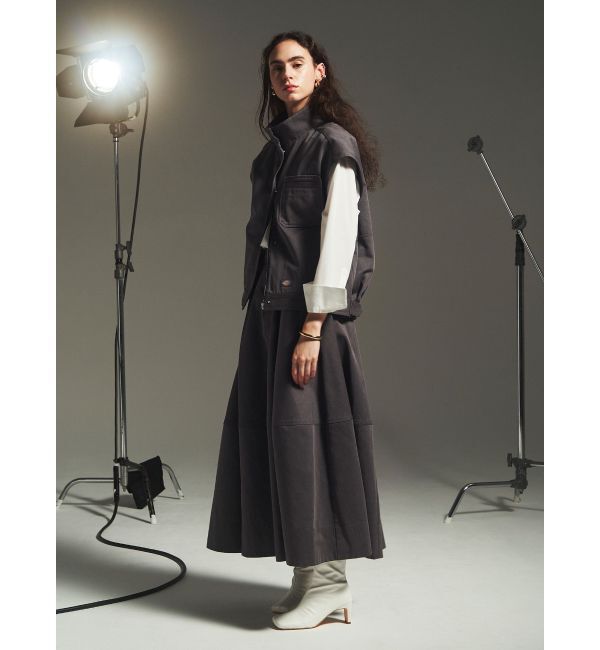 ELENDEEK「【Dickies&times;ELENDEEK】STAND ZIP VEST」|ダウンベスト・ベスト|