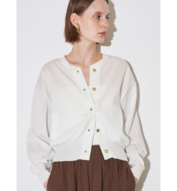 ELENDEEK「KNIT BLOUSON」|ブルゾン・スタジャン|オフホワイト