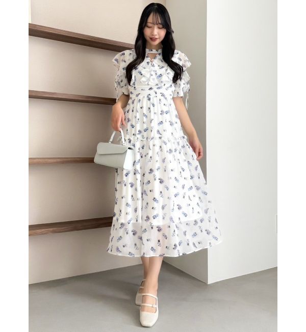 dazzlin「ラッフルリボンフラワーワンピース」|ワンピース|