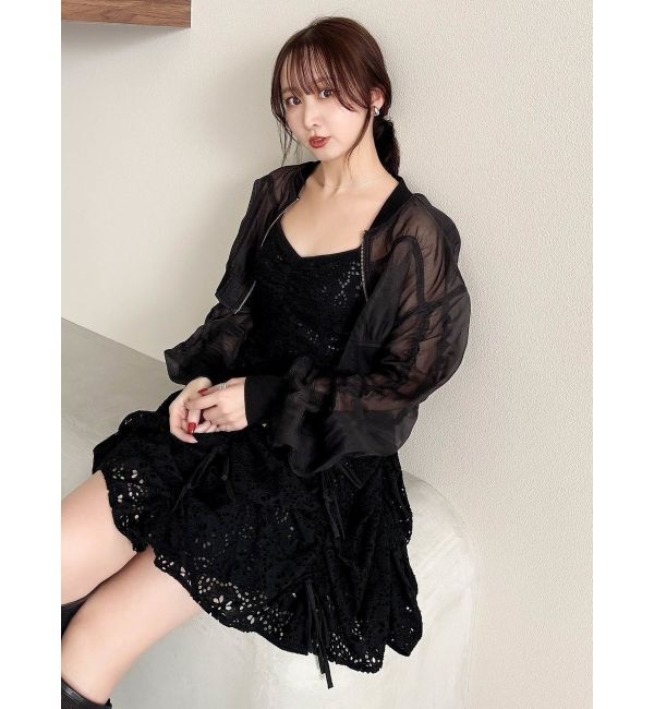 dazzlin「ギャザーリボンミニワンピース」|ワンピース|