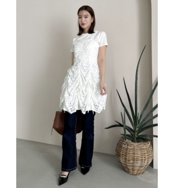 dazzlin「ギャザーリボンミニワンピース」|ワンピース|