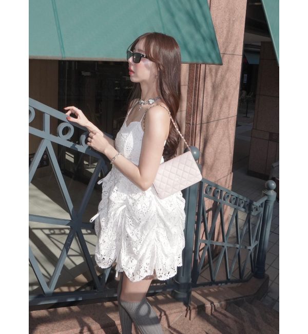 dazzlin「ギャザーリボンミニワンピース」|ワンピース|