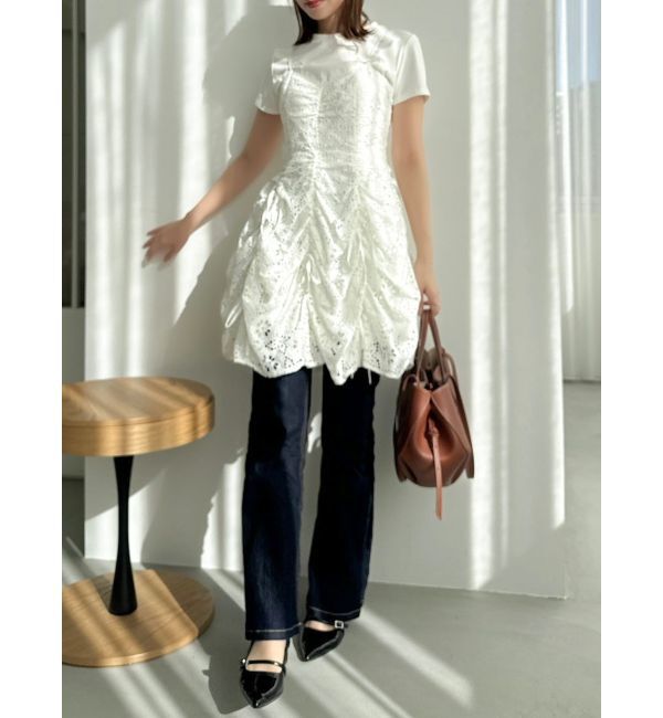 dazzlin「ギャザーリボンミニワンピース」|ワンピース|