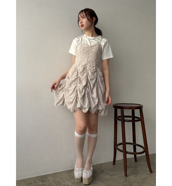 dazzlin「ギャザーリボンミニワンピース」|ワンピース|