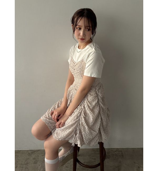 dazzlin「ギャザーリボンミニワンピース」|ワンピース|