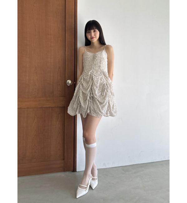 dazzlin「ギャザーリボンミニワンピース」|ワンピース|