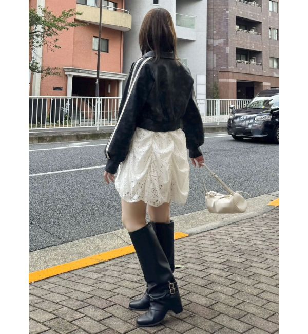 dazzlin「スクエアトウゲートルブーツ」|ロングブーツ|