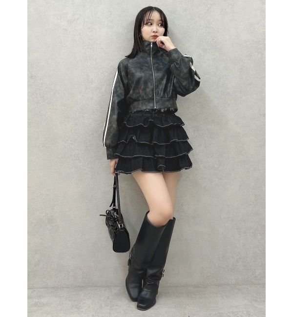 dazzlin「スクエアトウゲートルブーツ」|ロングブーツ|