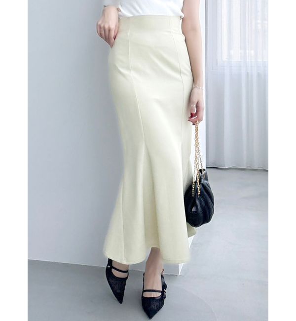 dazzlin「ハイウエストアソートナロースカートⅡ」|スカート|グリーン