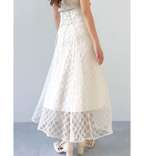 dazzlin「チェックチュールコルセットスカート」|スカート|