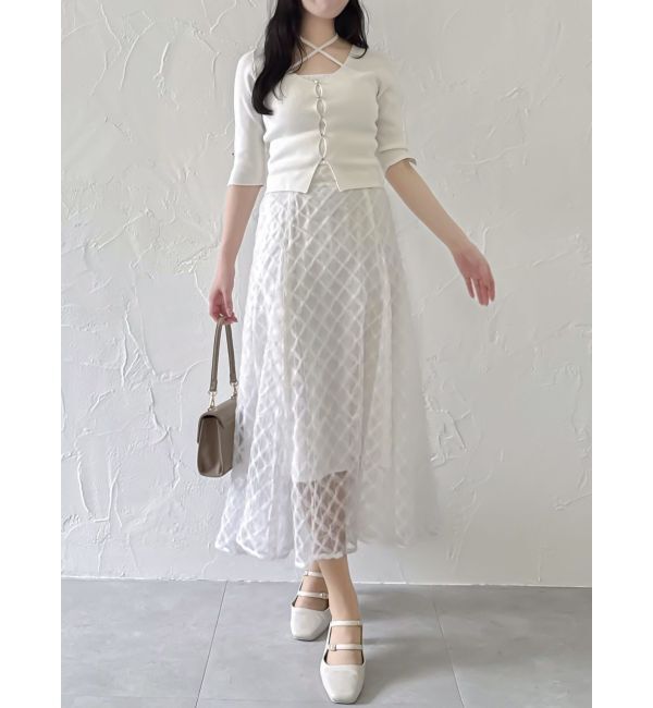 dazzlin「チェックチュールコルセットスカート」|スカート|