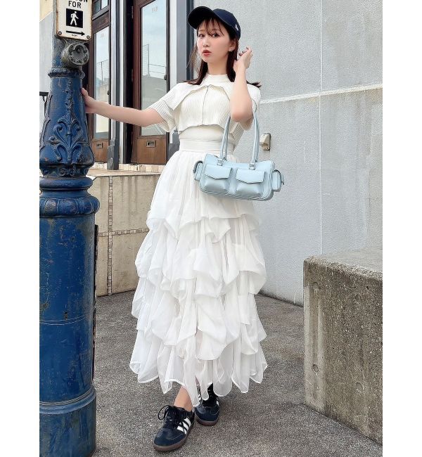 dazzlin「【追加生産分】ランダムタックバルーンスカート」|スカート|