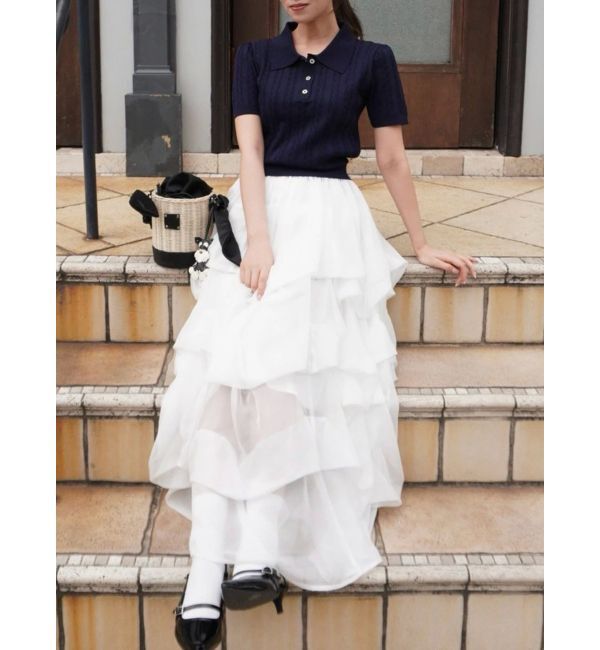 dazzlin「【追加生産分】ランダムタックバルーンスカート」|スカート|