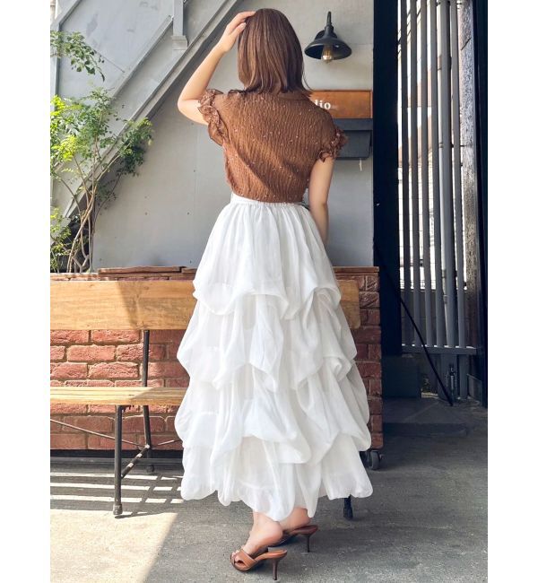 dazzlin「【追加生産分】ランダムタックバルーンスカート」|スカート|