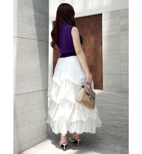 dazzlin「【追加生産分】ランダムタックバルーンスカート」|スカート|