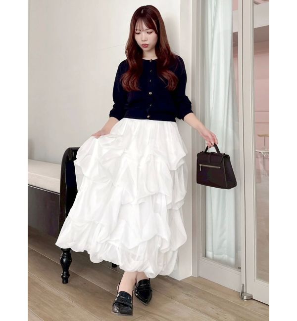 dazzlin「【追加生産分】ランダムタックバルーンスカート」|スカート|