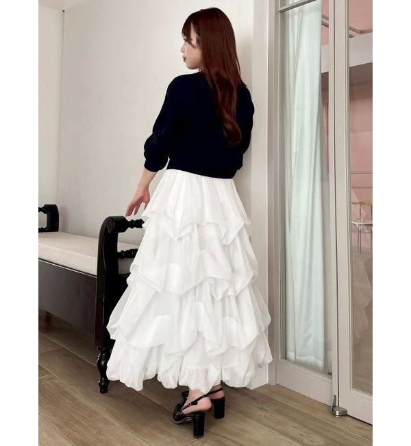 dazzlin「【追加生産分】ランダムタックバルーンスカート」|スカート|