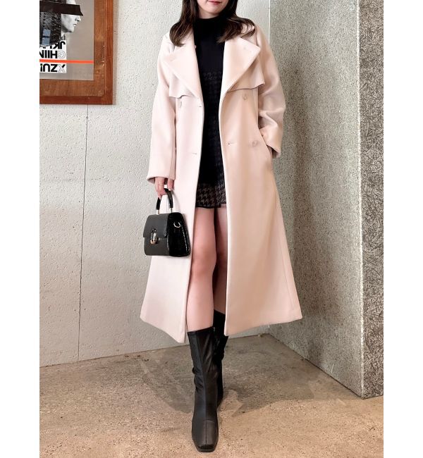 dazzlin「2WAYカラーレディコート」|トレンチコート|ピンク