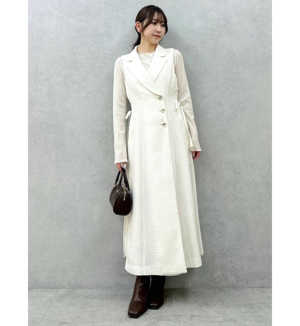 dazzlin「【新色あり】サイドプリーツテーラーワンピース」|ワンピース|