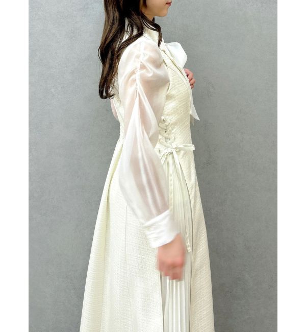 dazzlin「【新色あり】サイドプリーツテーラーワンピース」|ワンピース|