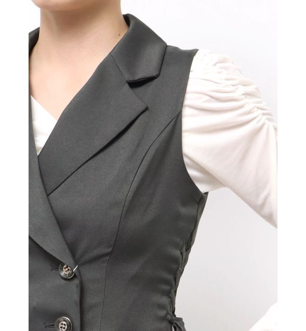 dazzlin「【新色あり】サイドプリーツテーラーワンピース」|ワンピース|