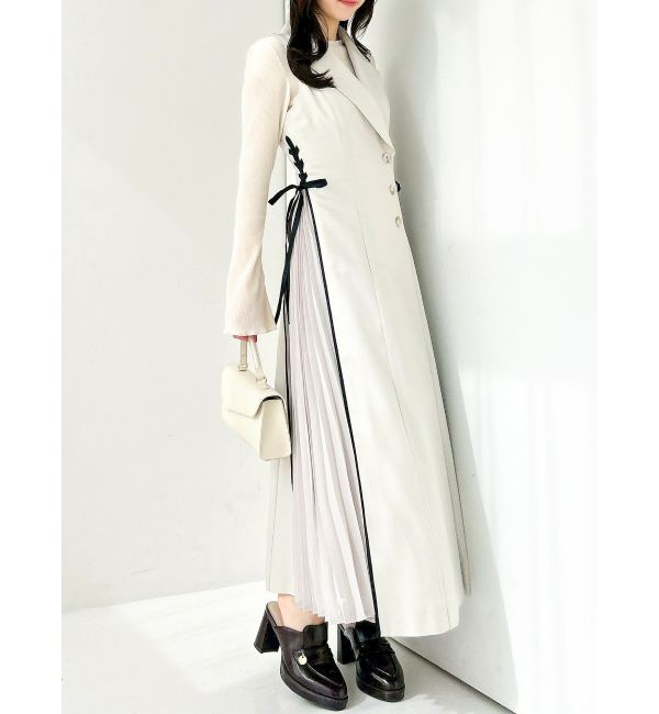 dazzlin「【新色あり】サイドプリーツテーラーワンピース」|ワンピース|