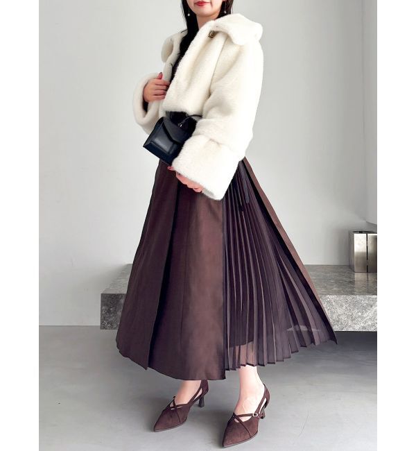 dazzlin「【新色あり】サイドプリーツテーラーワンピース」|ワンピース|