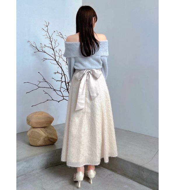 dazzlin「フサフサジャカードフレアスカート」|スカート|