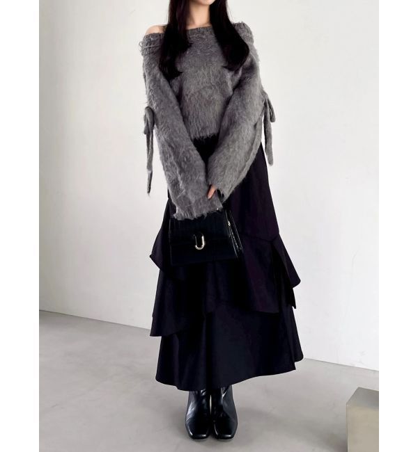 dazzlin「【再生産/新色追加】バックレースアップアシメマーメイドスカート」|スカート|