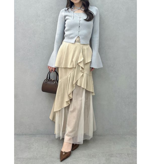 dazzlin「【追加生産分/新色追加】アシメプリーツマーメイドスカート」|スカート|