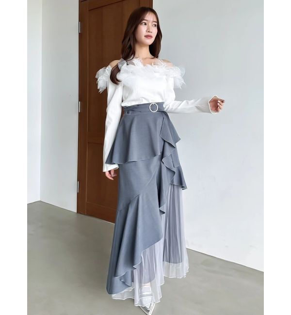 dazzlin「【追加生産分/新色追加】アシメプリーツマーメイドスカート」|スカート|