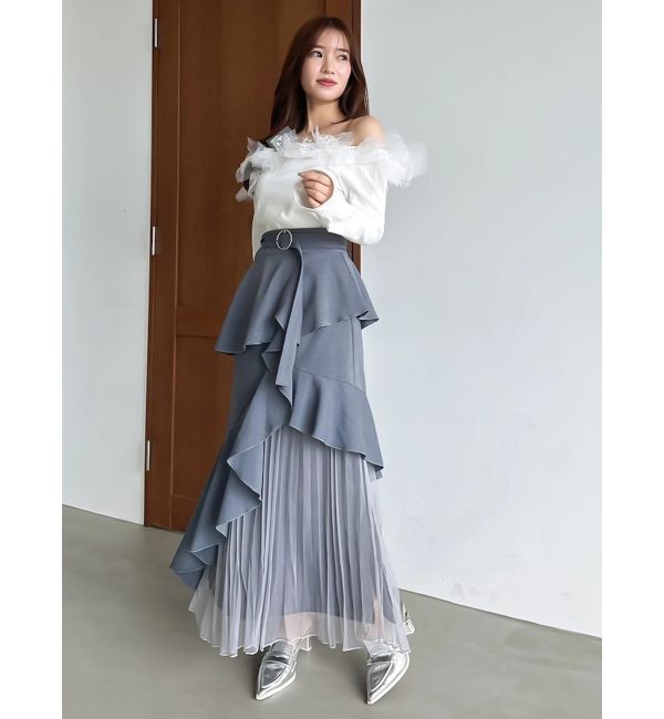 dazzlin「【追加生産分/新色追加】アシメプリーツマーメイドスカート」|スカート|