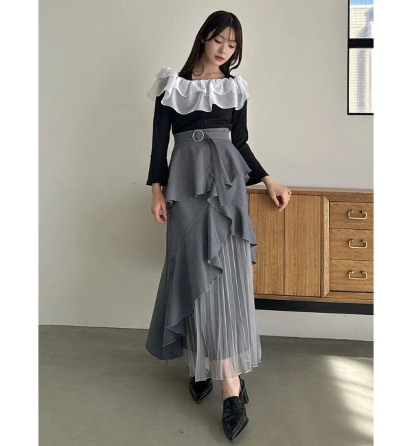 dazzlin「【追加生産分/新色追加】アシメプリーツマーメイドスカート」|スカート|