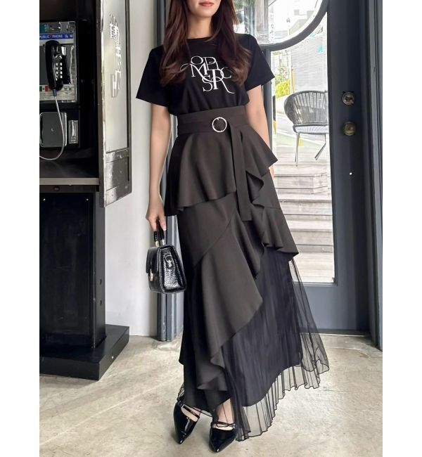 dazzlin「【追加生産分/新色追加】アシメプリーツマーメイドスカート」|スカート|