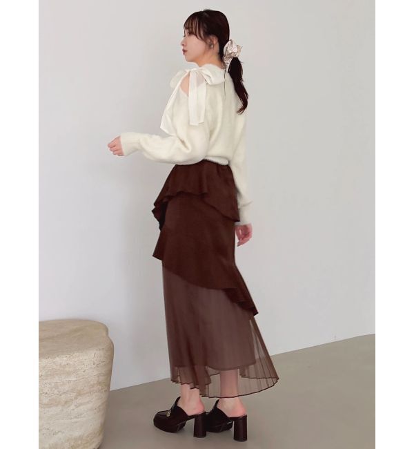 dazzlin「【追加生産分/新色追加】アシメプリーツマーメイドスカート」|スカート|