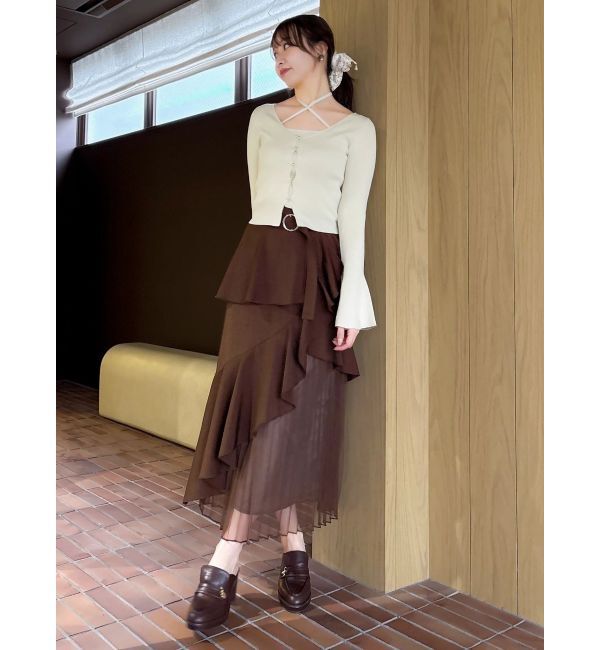 dazzlin「【追加生産分/新色追加】アシメプリーツマーメイドスカート」|スカート|