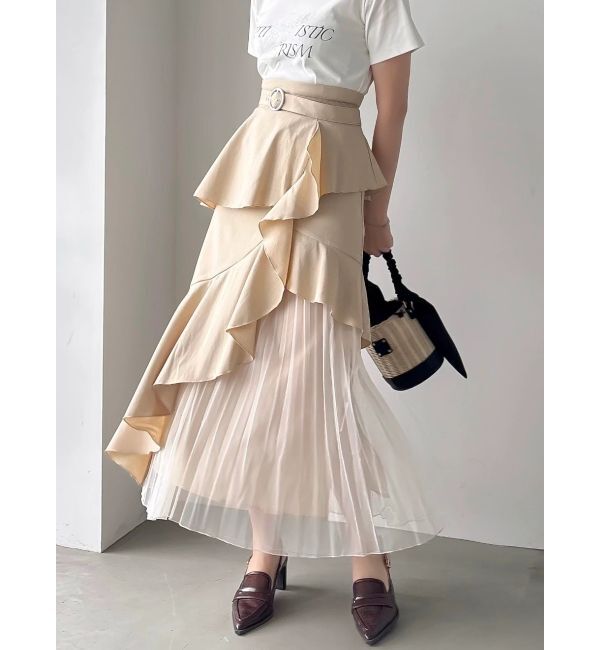 dazzlin「【追加生産分/新色追加】アシメプリーツマーメイドスカート」|スカート|