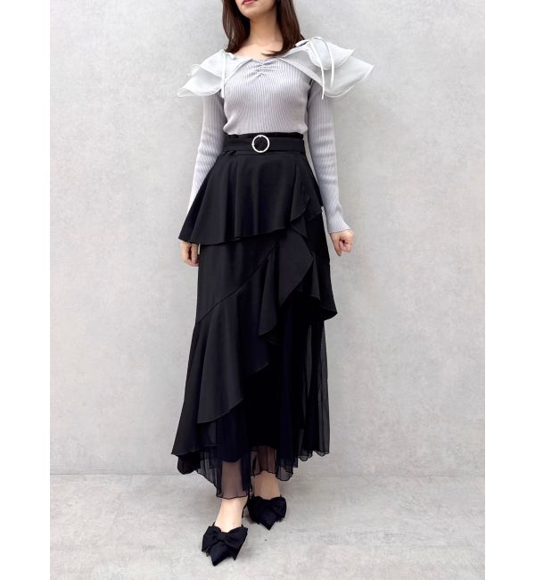 dazzlin「【追加生産分/新色追加】アシメプリーツマーメイドスカート」|スカート|