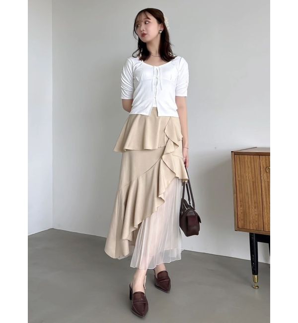 dazzlin「【追加生産分/新色追加】アシメプリーツマーメイドスカート」|スカート|