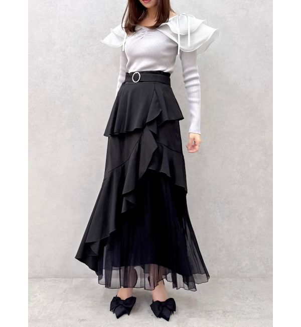 dazzlin「【追加生産分/新色追加】アシメプリーツマーメイドスカート」|スカート|