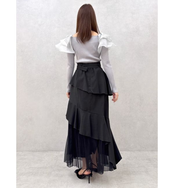 dazzlin「【追加生産分/新色追加】アシメプリーツマーメイドスカート」|スカート|