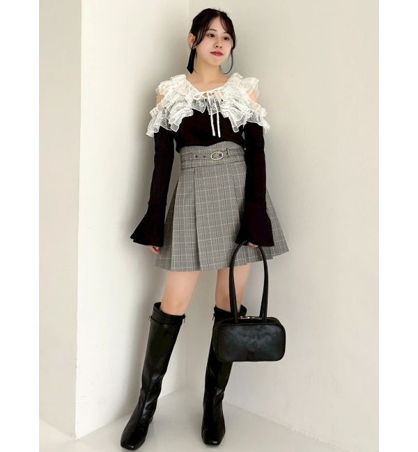 dazzlin「Vカットミニプリーツスカート」|スカート|