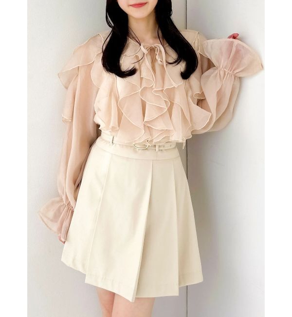 dazzlin「Vカットミニプリーツスカート」|スカート|