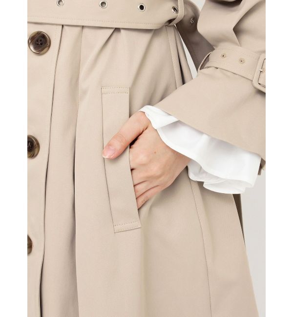 dazzlin「ビッグカラーフリルスリーブトレンチコート」|トレンチコート|