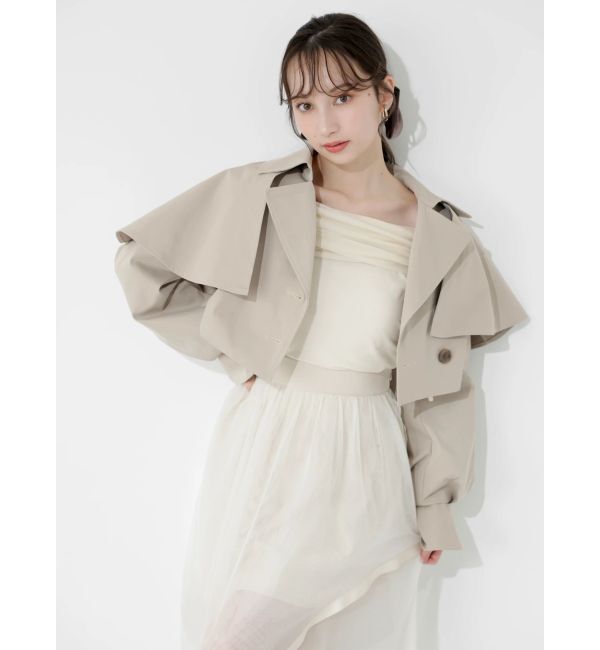 dazzlin「ケープショートトレンチジャケット」|トレンチコート|
