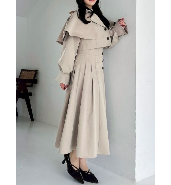 dazzlin「ケープショートトレンチジャケット」|トレンチコート|