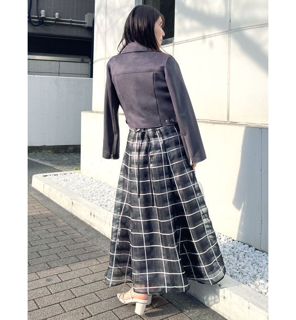 MERCURYDUO「フェイクスエードコンパクトライダースジャケット」|ライダースジャケット|