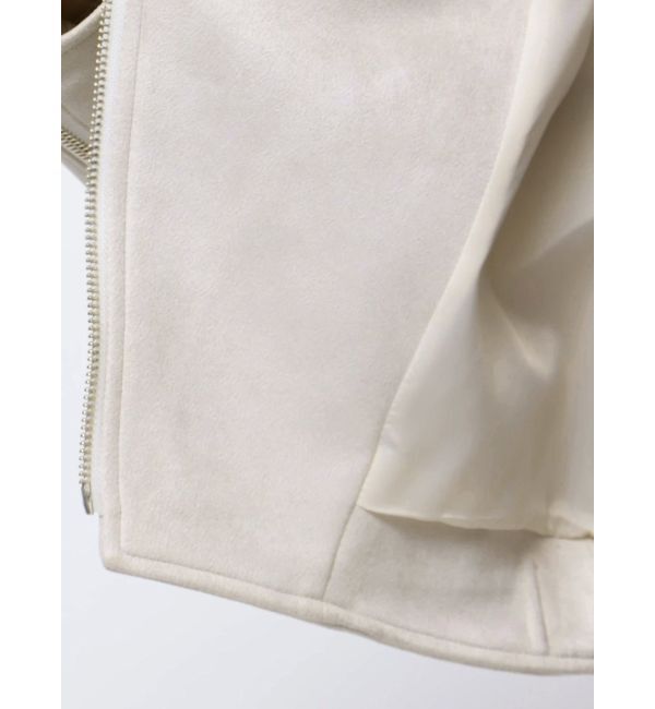 MERCURYDUO「フェイクスエードコンパクトライダースジャケット」|ライダースジャケット|