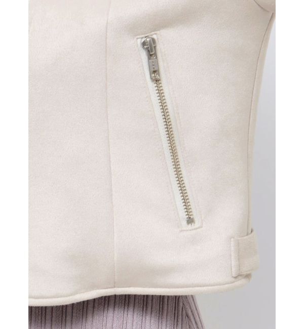 MERCURYDUO「フェイクスエードコンパクトライダースジャケット」|ライダースジャケット|