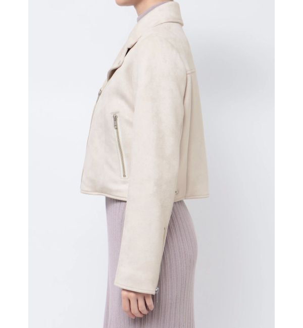 MERCURYDUO「フェイクスエードコンパクトライダースジャケット」|ライダースジャケット|